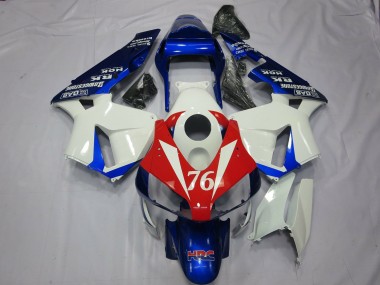 76 White and Red 2003-2004 CBR600RR Motorcycle Fairings