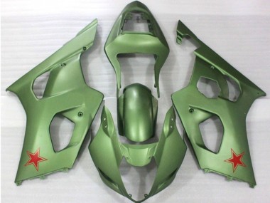 Army Green 2003-2004 GSXR 1000 Motorcycle Fairings