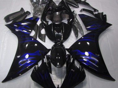 Black & Blue Flame 2009-2011 R1 Motorcycle Fairings