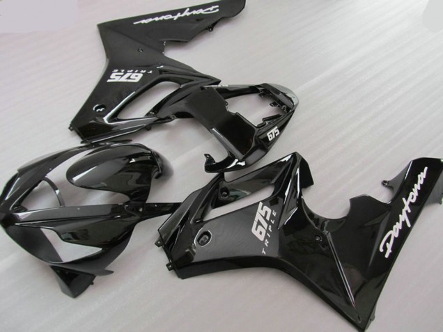 Black Triple 2006-2008 Daytona 675 Motorcycle Fairings