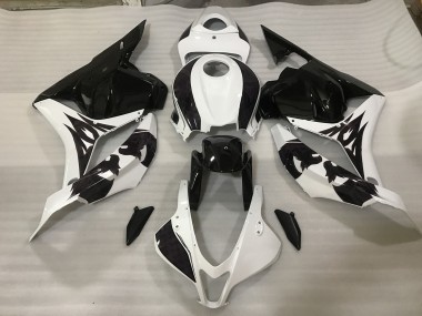 Black / White Custom 2009-2012 CBR600RR Motorcycle Fairings