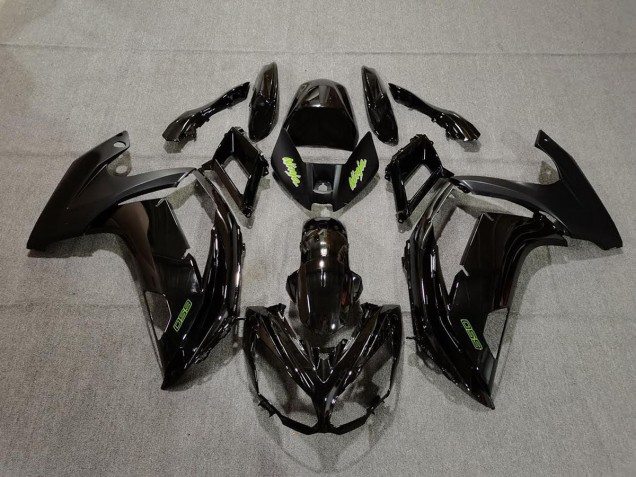 Black and Green 2012-2016 Ninja 650R Motorcycle Fairings