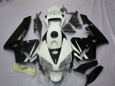 Black and White 2005-2006 CBR600RR Motorcycle Fairings