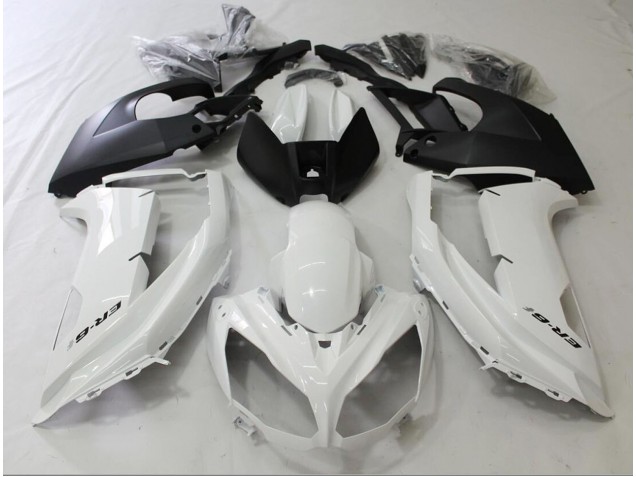 Black and White 2012-2016 Ninja 650R Motorcycle Fairings