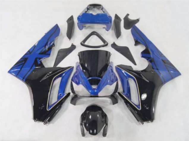 Blue Flag / Black 2006-2008 Daytona 675 Motorcycle Fairings