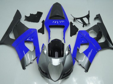 Blue Silver and Black 2003-2004 GSXR 1000 Motorcycle Fairings