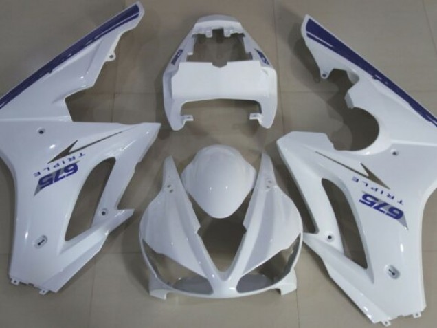 Blue White OEM Style 2009-2012 Daytona 675 Motorcycle Fairings