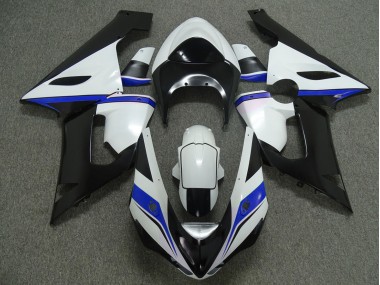 Blue White and Black 2005-2006 ZX6R Motorcycle Fairings