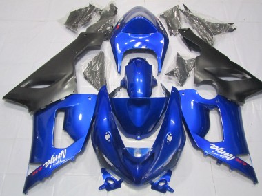 Blue and Black 2005-2006 ZX6R Motorcycle Fairings