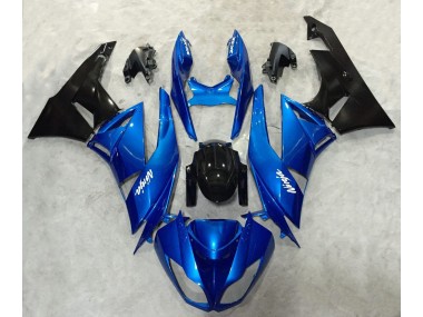 Blue and Black Ninja 2009-2012 ZX6R Motorcycle Fairings