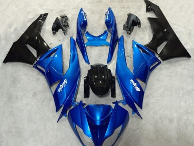 Blue and Black Ninja 2009-2012 ZX6R Motorcycle Fairings