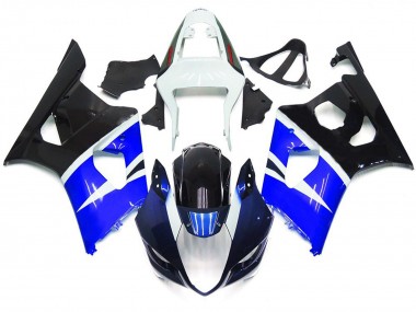 Blue and Gloss Black Custom Style 2003-2004 GSXR 1000 Motorcycle Fairings