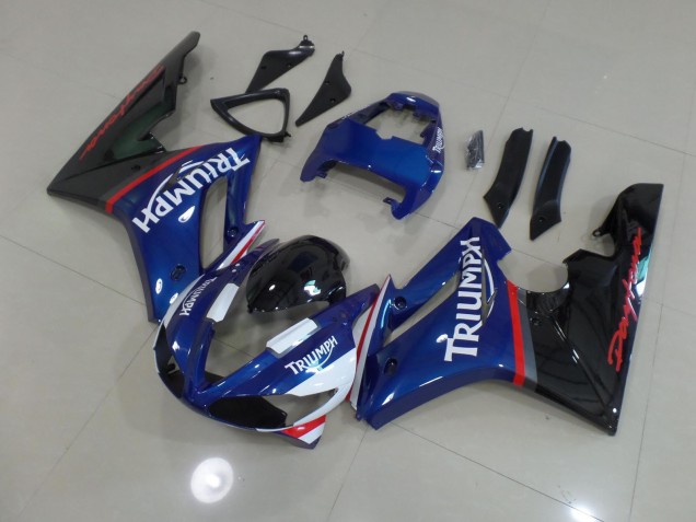 Blue and White 2009-2012 Daytona 675 Motorcycle Fairings