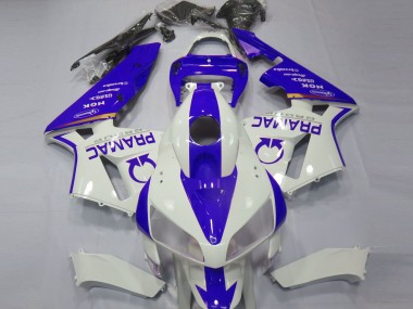 Blue and White Custom 2005-2006 CBR600RR Motorcycle Fairings