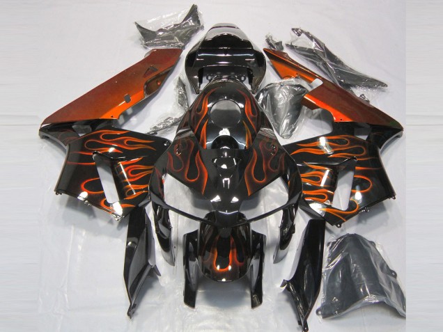 Burnt Orange Flame 2005-2006 CBR600RR Motorcycle Fairings