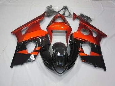 Burnt orange and Black 2003-2004 GSXR 1000 Motorcycle Fairings