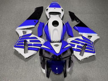 Dark Blue and White Wings 2005-2006 CBR600RR Motorcycle Fairings