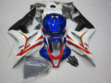 Deep Blue White and Red HRC 2007-2008 CBR600RR Motorcycle Fairings