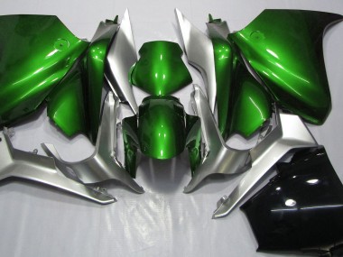 Deep Green and Silver 2010-2013 VFR1200 Motorcycle Fairings