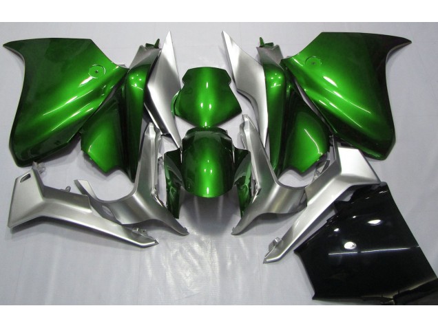 Deep Green and Silver 2010-2013 VFR1200 Motorcycle Fairings