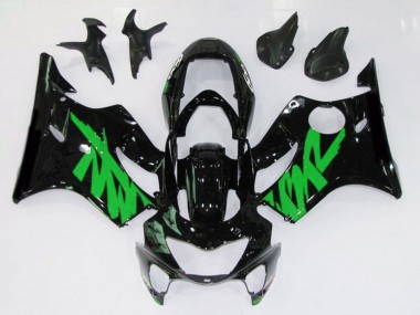 Gloss Black & Green 1999-2000 CBR600 F4 Motorcycle Fairings