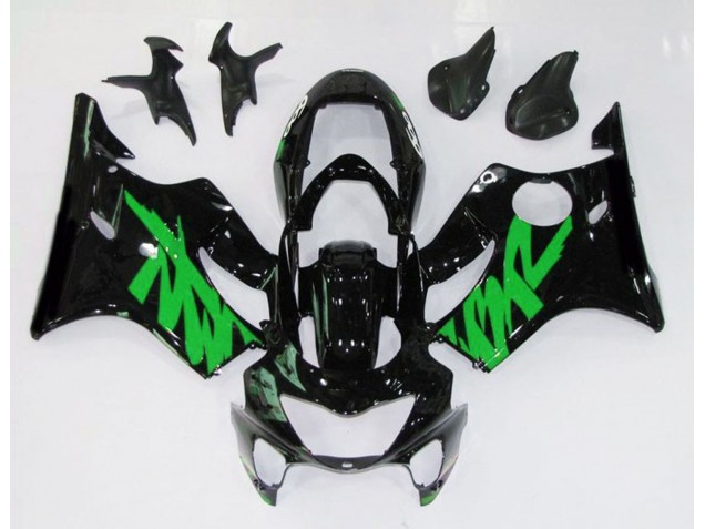 Gloss Black & Green 1999-2000 CBR600 F4 Motorcycle Fairings