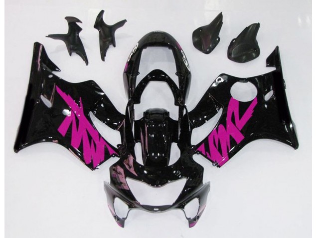 Gloss Black & Pink 1999-2000 CBR600 F4 Motorcycle Fairings