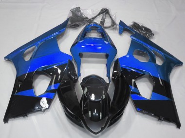 Gloss Blue & Black 2003-2004 GSXR 1000 Motorcycle Fairings