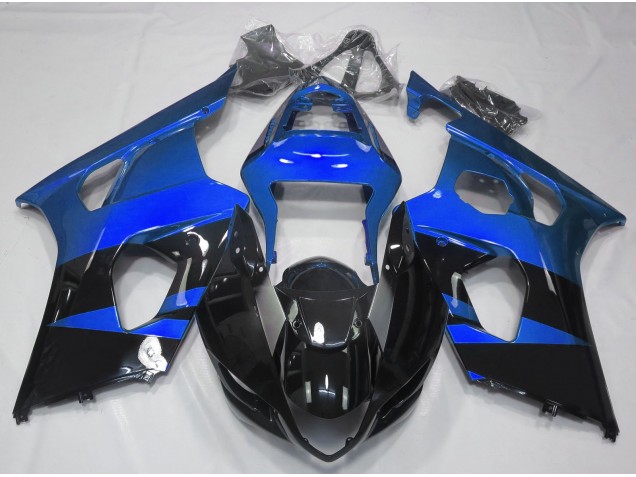 Gloss Blue & Black 2003-2004 GSXR 1000 Motorcycle Fairings