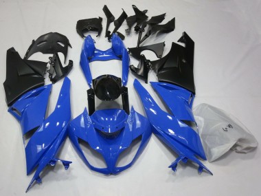 Gloss Blue & Black 2009-2012 ZX6R Motorcycle Fairings