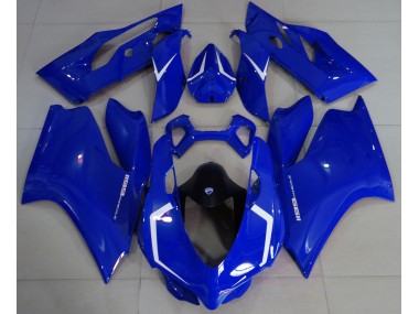 Gloss Blue & White 2011-2014 Ducati 1199 Motorcycle Fairings