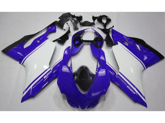 Gloss Blue White and Black 2011-2014 Ducati 1199 Motorcycle Fairings