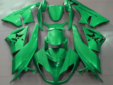 Gloss Green & Custom Logos 2009-2012 ZX6R Motorcycle Fairings