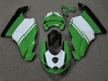 Gloss Green & White 2003-2004 Ducati 749 999 Motorcycle Fairings