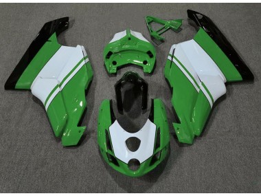 Gloss Green & White 2003-2004 Ducati 749 999 Motorcycle Fairings