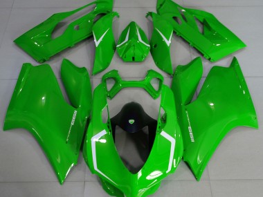 Gloss Green & White 2011-2014 Ducati 1199 Motorcycle Fairings