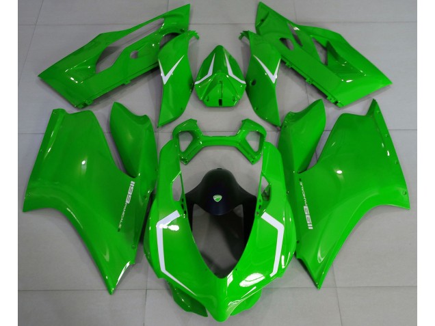 Gloss Green & White 2011-2014 Ducati 1199 Motorcycle Fairings