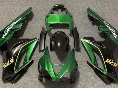 Gloss Green and Black 2009-2012 Daytona 675 Motorcycle Fairings