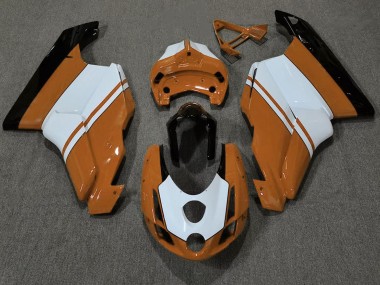 Gloss Orange & White 2003-2004 Ducati 749 999 Motorcycle Fairings