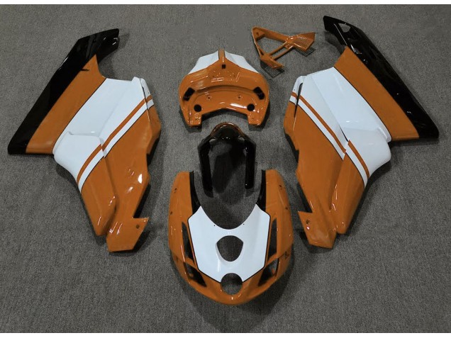 Gloss Orange & White 2003-2004 Ducati 749 999 Motorcycle Fairings