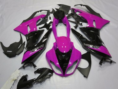 Gloss Pink and Black 2009-2012 ZX6R Motorcycle Fairings