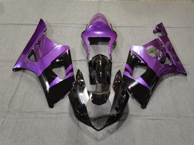 Gloss Purple & Black 2003-2004 GSXR 1000 Motorcycle Fairings