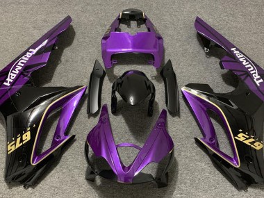 Gloss Purple and Black 2009-2012 Daytona 675 Motorcycle Fairings