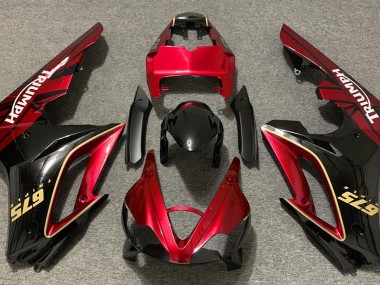 Gloss Red and Black 2009-2012 Daytona 675 Motorcycle Fairings