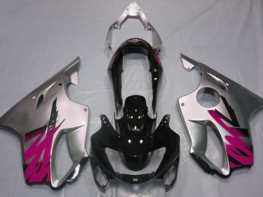 Gloss Silver & Pink 1999-2000 CBR600 F4 Motorcycle Fairings