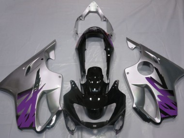 Gloss Silver & Purple 1999-2000 CBR600 F4 Motorcycle Fairings