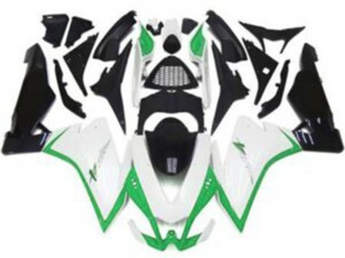 Gloss White & Green 2010-2015 RSV4 1000 Motorcycle Fairings