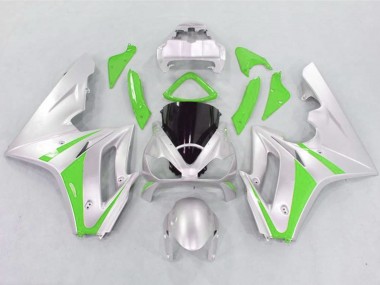 Green and Silver 2006-2008 Daytona 675 Motorcycle Fairings