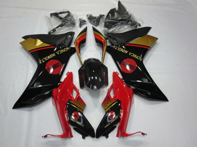 KM Red Black and Gold 2011-2012 CBR600F Motorcycle Fairings