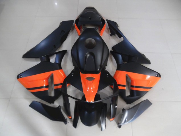 Matte Black & Gloss Orange 2005-2006 CBR600RR Motorcycle Fairings